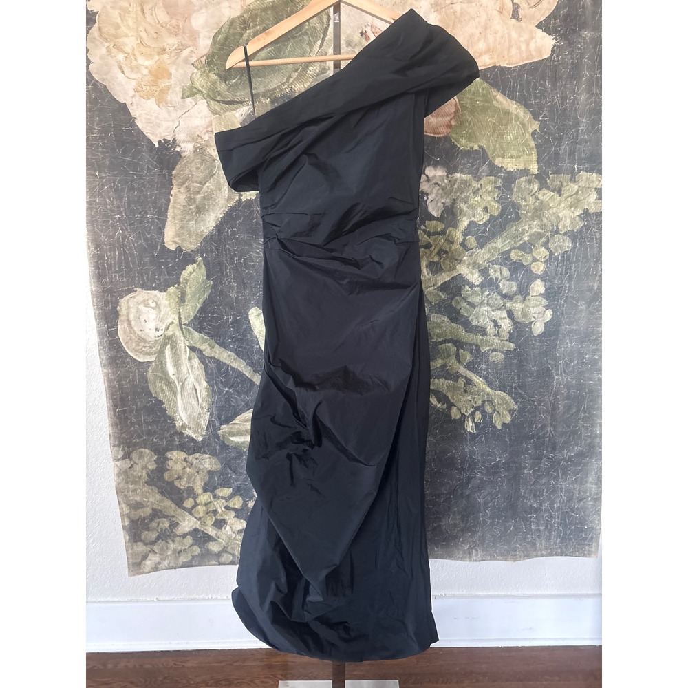 Co‎ Off The Shoulder Pintuck Draped Midi Dress Black Size XS - Picture 6 of 11